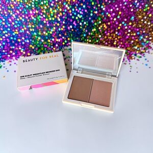 BEAUTY FOR REAL Sun Sculpt Weightless Bronzer Duo in Good Day Sunshine 0.282 oz